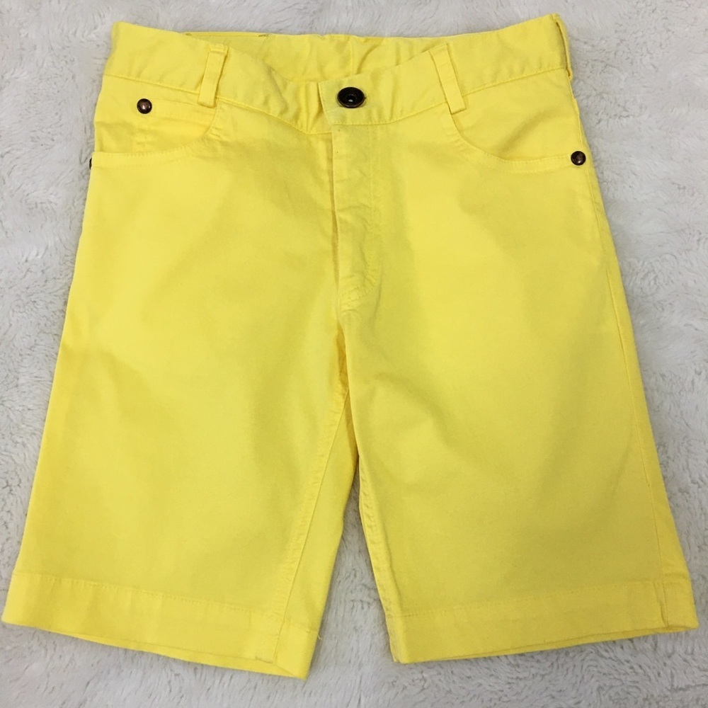 Pili Carrera Boys Yellow Flat Front Shorts Size 8